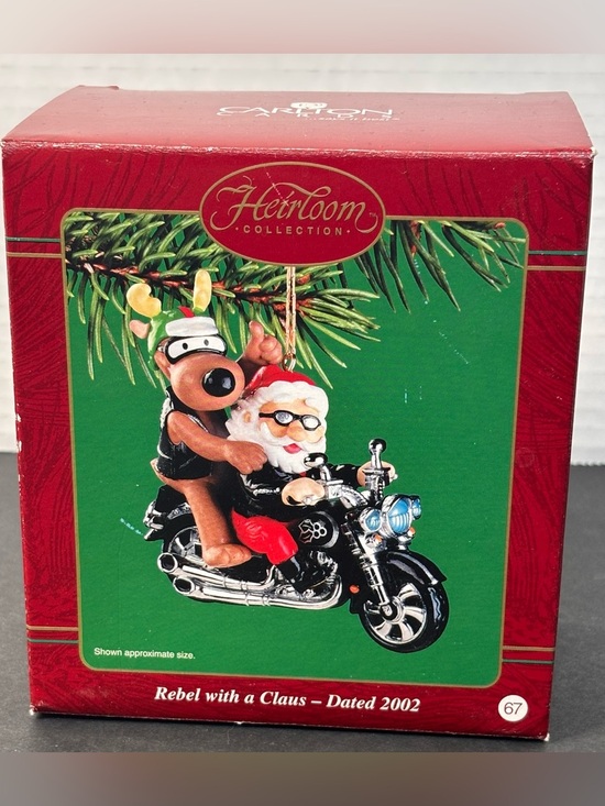Heirloom Collection Other - Carlton Cards Heirloom Collection 2002 "Rebel with a Claus" Motorcycle Ornament